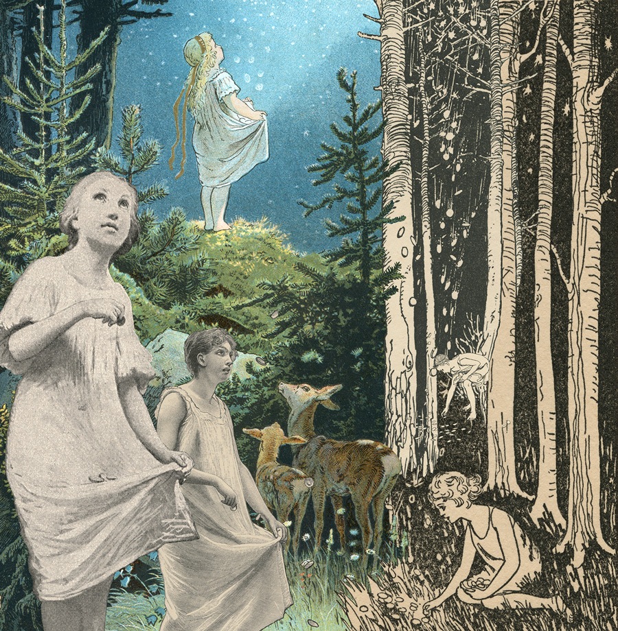 Grimms Fairy Tales-Illustration-Collage